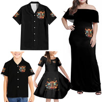 Fairy Skull Family Matching Off Shoulder Maxi Dress and Hawaiian Shirt Don't Fuck With Me I Fuck Back - Wonder Print Shop
