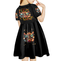 Fairy Skull Kid Short Sleeve Dress Don't Fuck With Me I Fuck Back - Wonder Print Shop