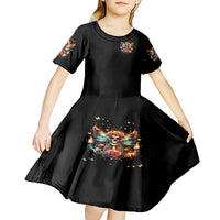 Fairy Skull Kid Short Sleeve Dress Don't Fuck With Me I Fuck Back - Wonder Print Shop