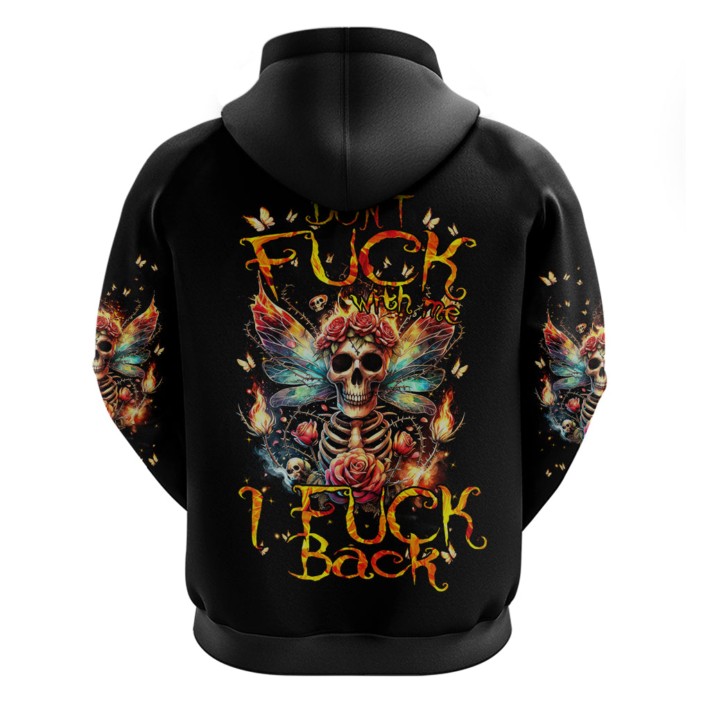 Fairy Skull Zip Hoodie Don't Fuck With Me I Fuck Back - Wonder Print Shop