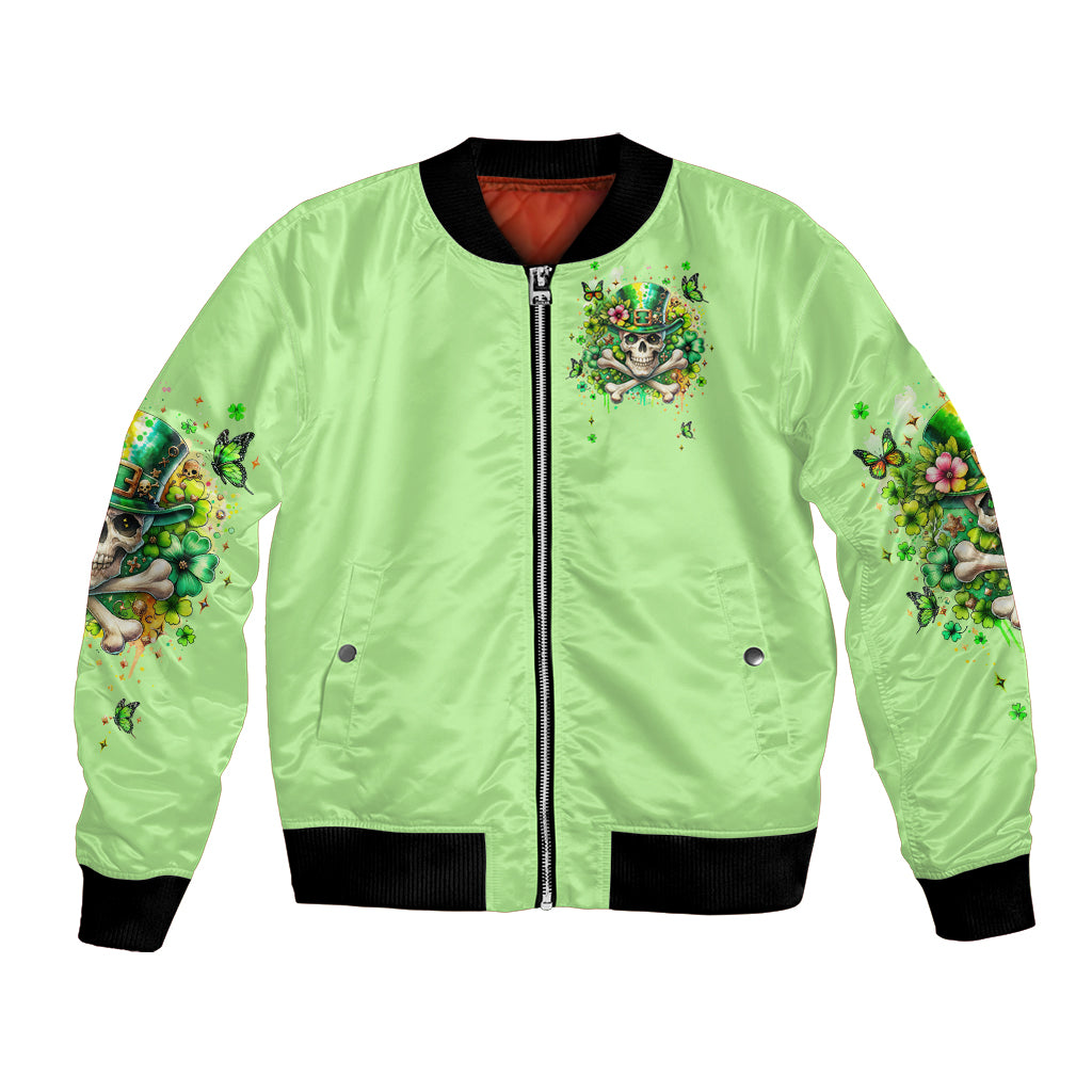 Irish Skull Bomber Jacket Let The Shenanigans Begin - Wonder Print Shop