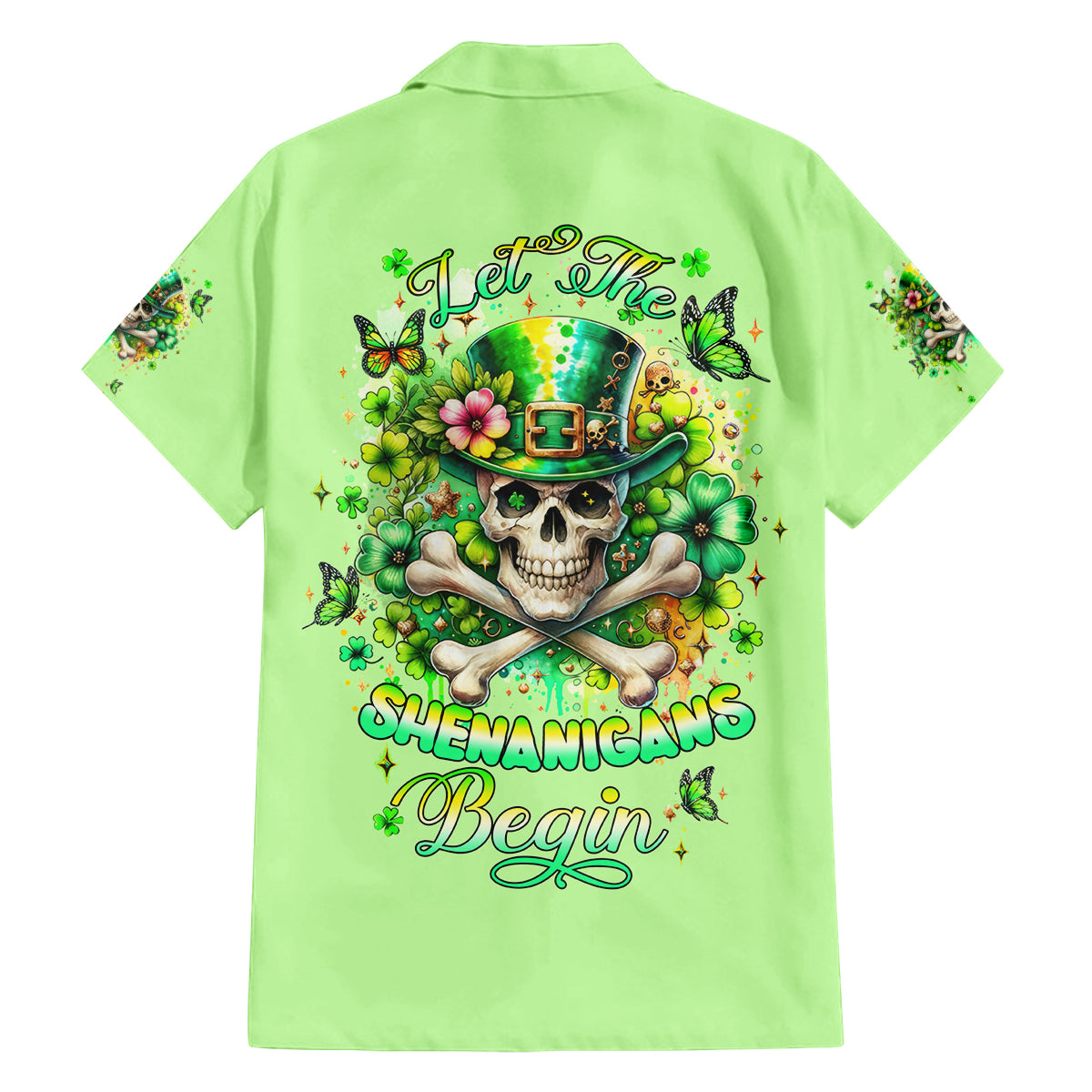 Irish Skull Family Matching Puletasi and Hawaiian Shirt Let The Shenanigans Begin - Wonder Print Shop
