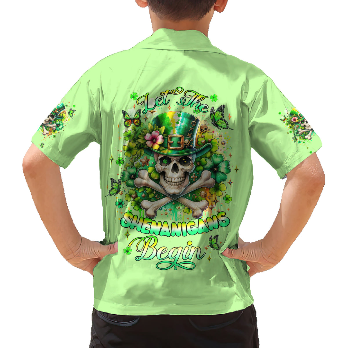 Irish Skull Hawaiian Shirt Let The Shenanigans Begin - Wonder Print Shop