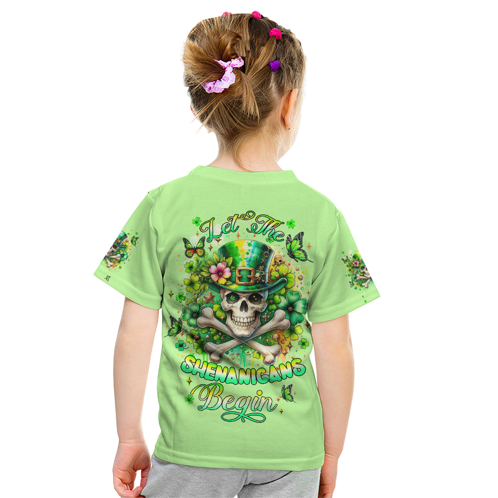 Irish Skull Kid T Shirt Let The Shenanigans Begin - Wonder Print Shop