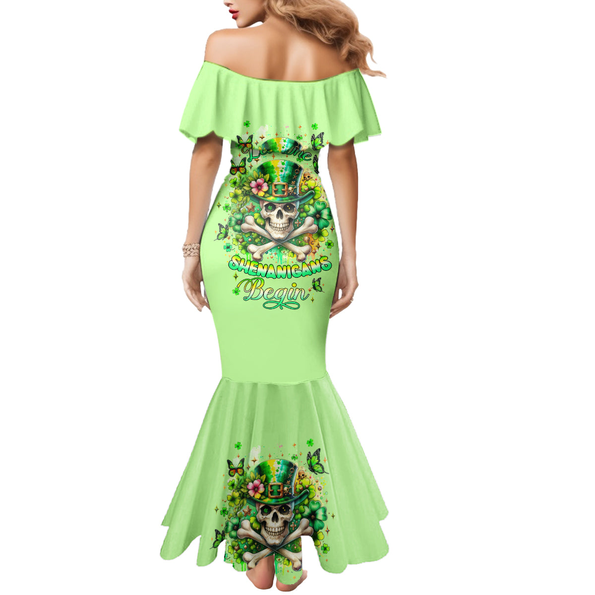 Irish Skull Mermaid Dress Let The Shenanigans Begin - Wonder Print Shop