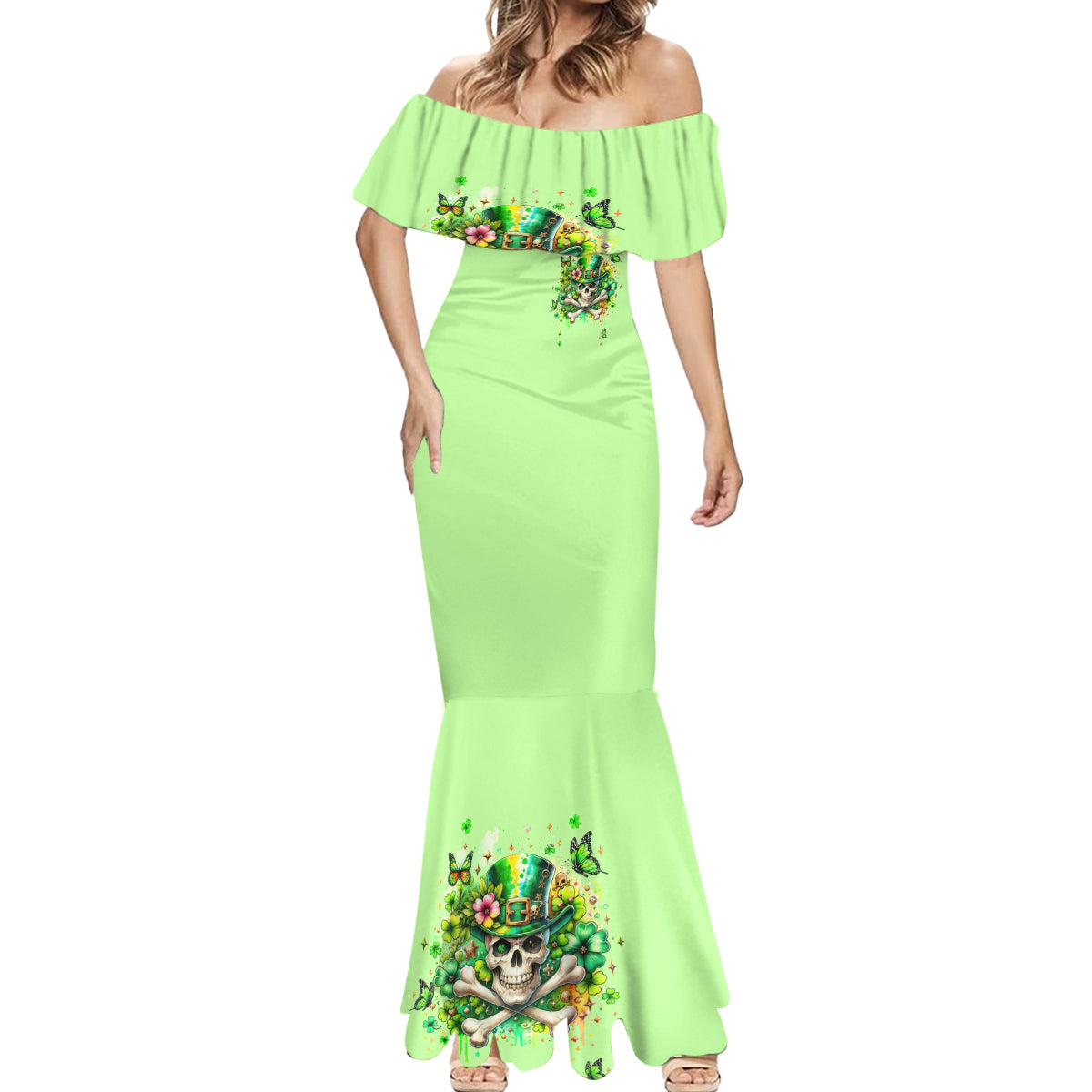 Irish Skull Mermaid Dress Let The Shenanigans Begin - Wonder Print Shop