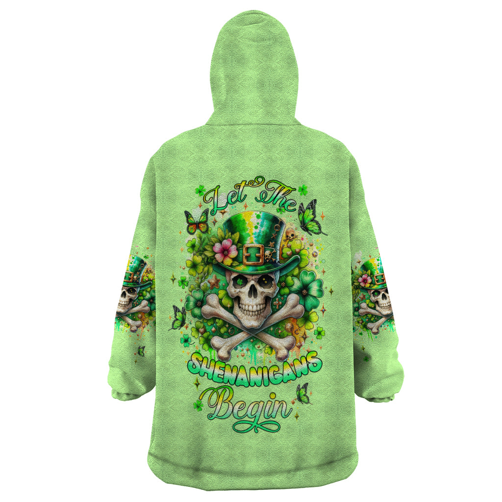 Irish Skull Wearable Blanket Hoodie Let The Shenanigans Begin - Wonder Print Shop