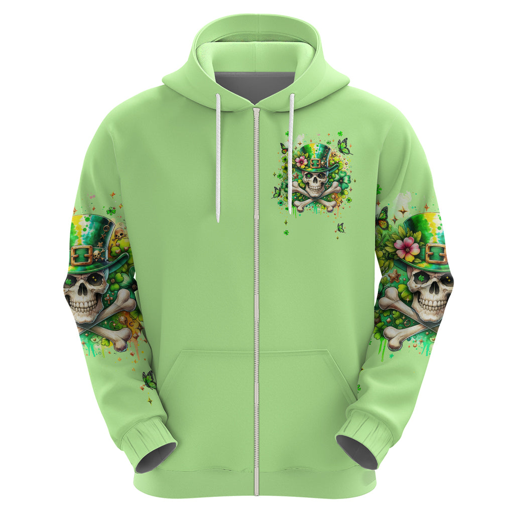 Irish Skull Zip Hoodie Let The Shenanigans Begin - Wonder Print Shop