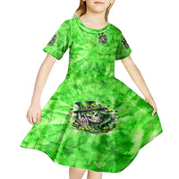 Irish Skull Kid Short Sleeve Dress Shamrock And Roll - Wonder Print Shop