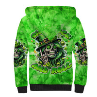 Irish Skull Sherpa Hoodie Shamrock And Roll - Wonder Print Shop