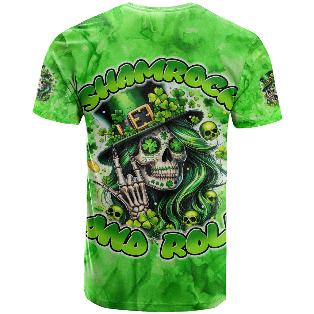 Irish Skull T Shirt Shamrock And Roll - Wonder Print Shop