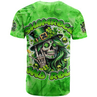 Irish Skull T Shirt Shamrock And Roll - Wonder Print Shop