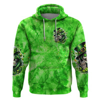 Irish Skull Zip Hoodie Shamrock And Roll - Wonder Print Shop