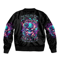 Rose Skull Bomber Jacket The Good Girl In Me Got Tired Of The Bullshit So The Bitch In Me Came Out To Play - Wonder Print Shop
