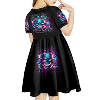 Rose Skull Kid Short Sleeve Dress The Good Girl In Me Got Tired Of The Bullshit So The Bitch In Me Came Out To Play - Wonder Print Shop