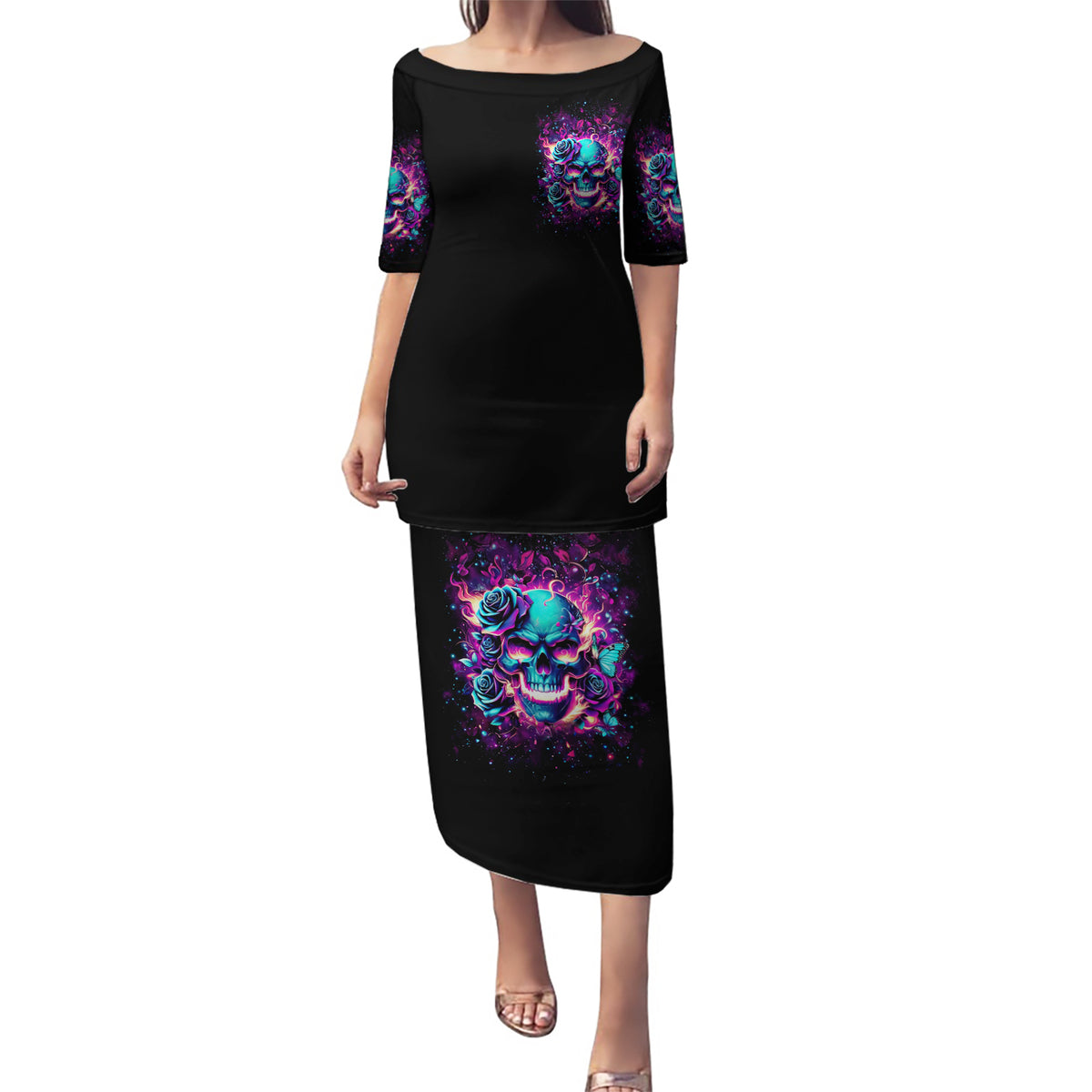 Rose Skull Puletasi The Good Girl In Me Got Tired Of The Bullshit So The Bitch In Me Came Out To Play - Wonder Print Shop