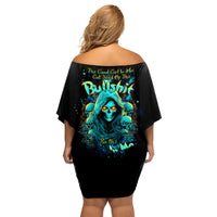 Witch Skull Family Matching Off Shoulder Short Dress and Hawaiian Shirt The Good Girl In Me Got Tired Of The Bullshit So The Bitch In Me Came Out To Play - Wonder Print Shop