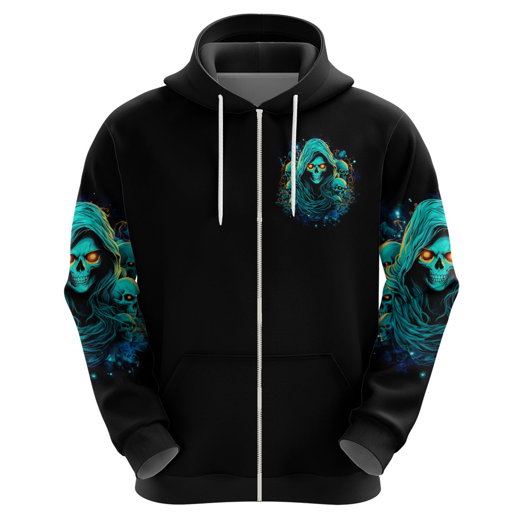 Witch Skull Hoodie The Good Girl In Me Got Tired Of The Bullshit So The Bitch In Me Came Out To Play - Wonder Print Shop