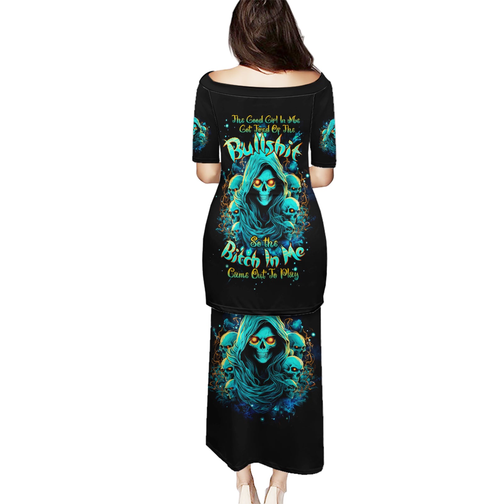 Witch Skull Puletasi The Good Girl In Me Got Tired Of The Bullshit So The Bitch In Me Came Out To Play - Wonder Print Shop