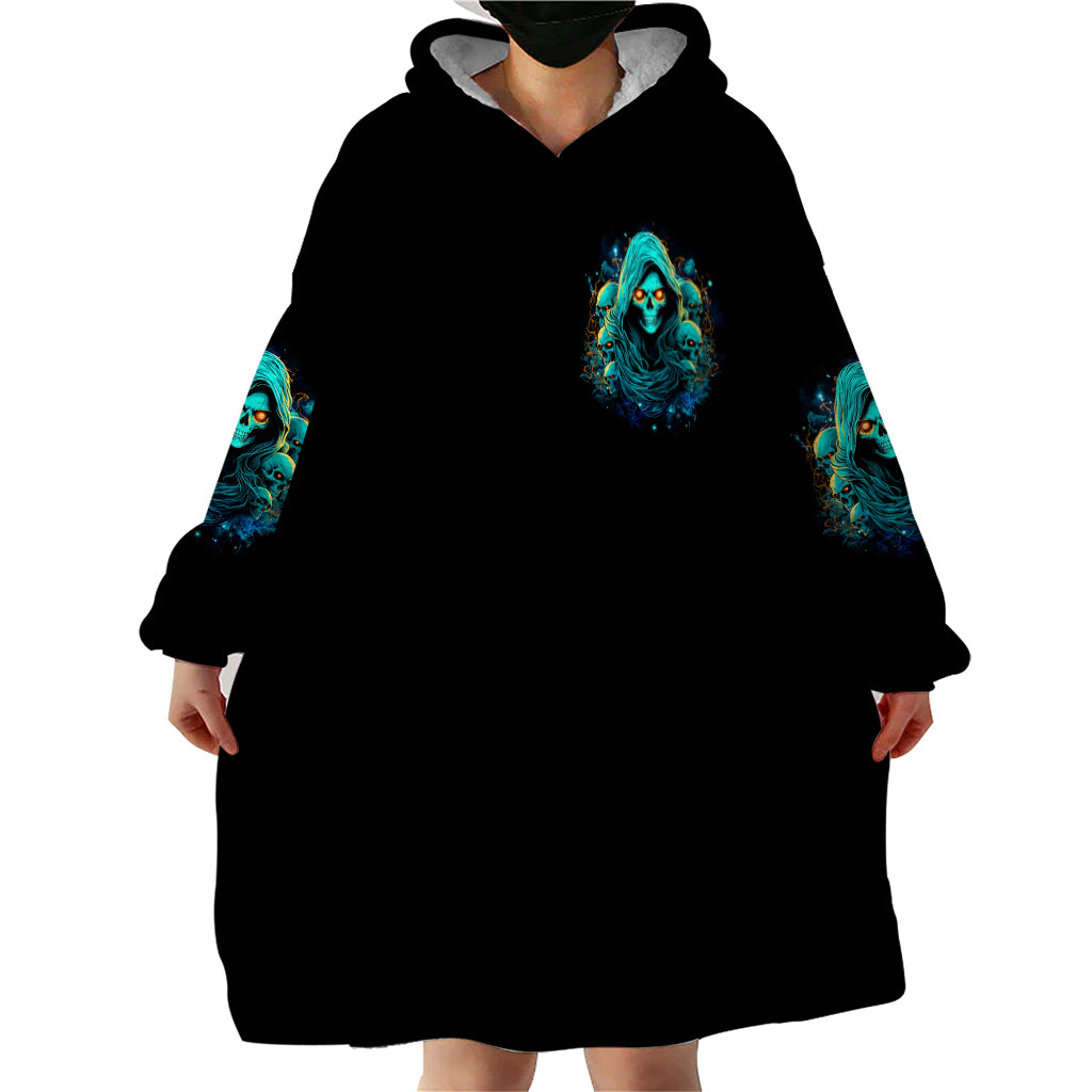 Witch Skull Wearable Blanket Hoodie The Good Girl In Me Got Tired Of The Bullshit So The Bitch In Me Came Out To Play - Wonder Print Shop