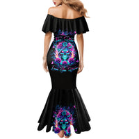 Rose Skull Family Matching Mermaid Dress and Hawaiian Shirt She Whispered Back Iam The Storm - Wonder Print Shop