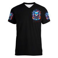 Wolf Skull Women V Neck T Shirt Your First Mistake Was Thinking I was One Of The Sheep - Wonder Print Shop