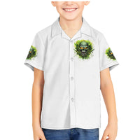 Flame Skull Family Matching Mermaid Dress and Hawaiian Shirt One Day Im Gonna Just Say Fuck It All - Wonder Print Shop