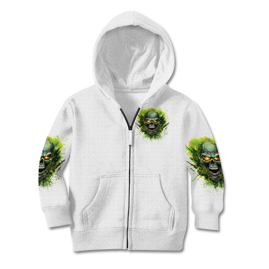 Flame Skull Kid Hoodie One Day Im Gonna Just Say Fuck It All - Wonder Print Shop
