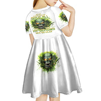 Flame Skull Kid Short Sleeve Dress One Day Im Gonna Just Say Fuck It All - Wonder Print Shop