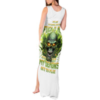 Flame Skull Tank Maxi Dress One Day Im Gonna Just Say Fuck It All - Wonder Print Shop