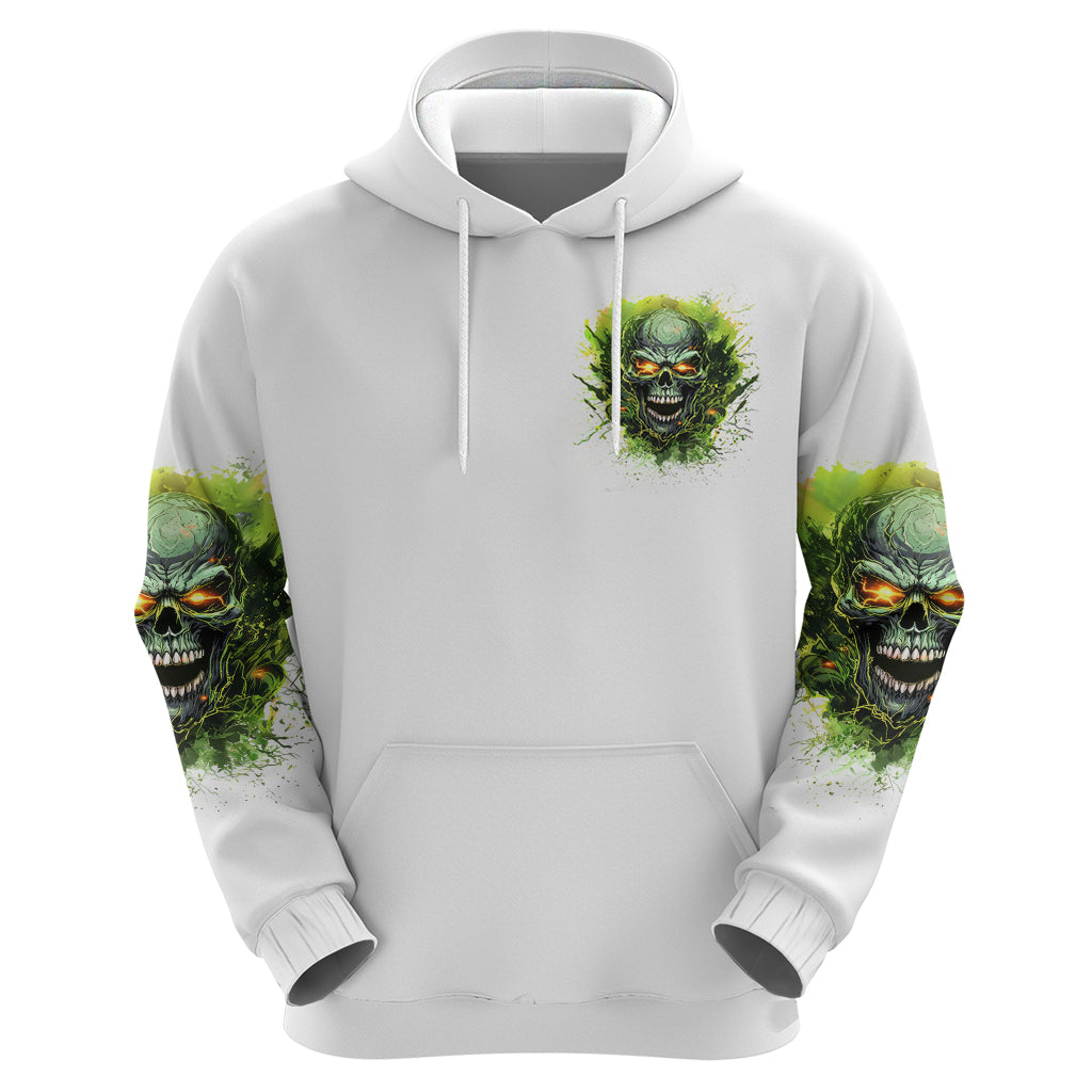 Flame Skull Zip Hoodie One Day Im Gonna Just Say Fuck It All - Wonder Print Shop