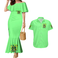 Irish Skull Couples Matching Mermaid Dress and Hawaiian Shirt I'm Not Anti Social I'm Just Not User Friendly - Wonder Print Shop