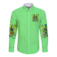Irish Skull Long Sleeve Button Shirt I'm Not Anti Social I'm Just Not User Friendly - Wonder Print Shop