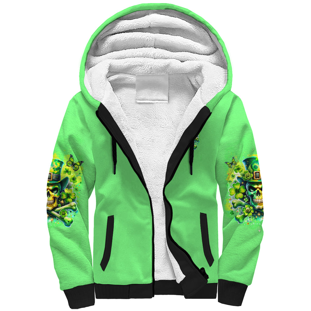 Irish Skull Sherpa Hoodie I'm Not Anti Social I'm Just Not User Friendly - Wonder Print Shop