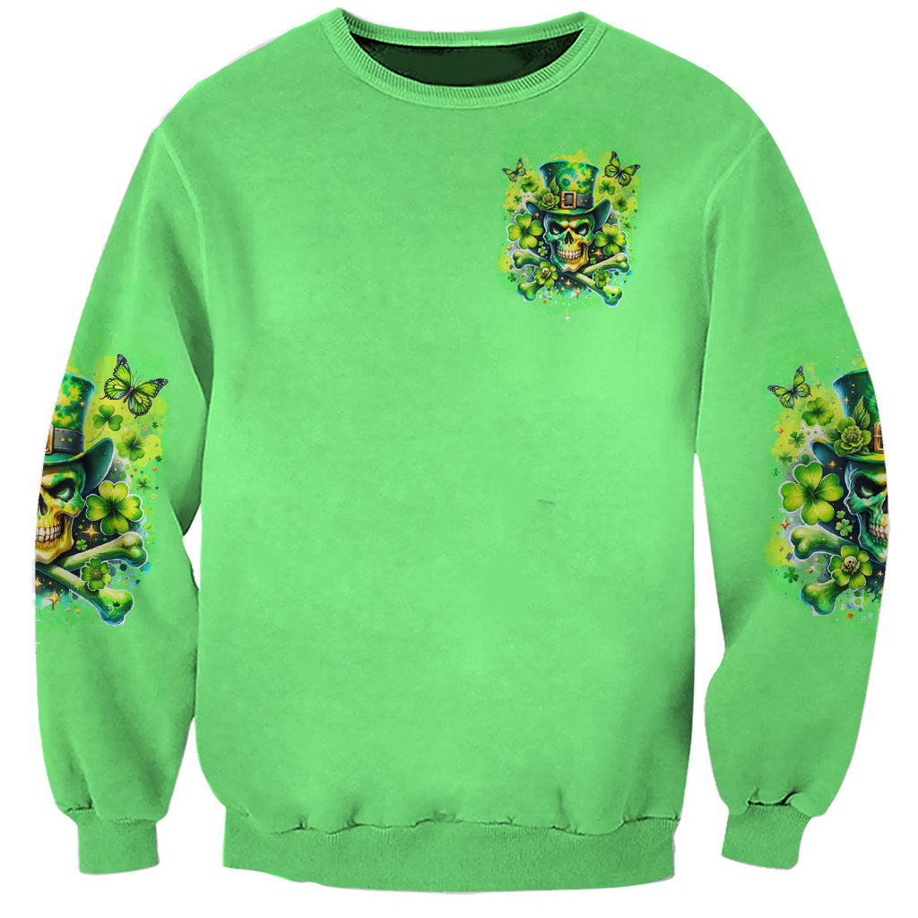 Irish Skull Sweatshirt I'm Not Anti Social I'm Just Not User Friendly - Wonder Print Shop