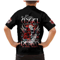 Devil Skull Family Matching Mermaid Dress and Hawaiian Shirt In Every Angel A Demon Hides And In Every Demon An Angel Strides - Wonder Print Shop