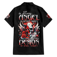 Devil Skull Hawaiian Shirt In Every Angel A Demon Hides And In Every Demon An Angel Strides - Wonder Print Shop