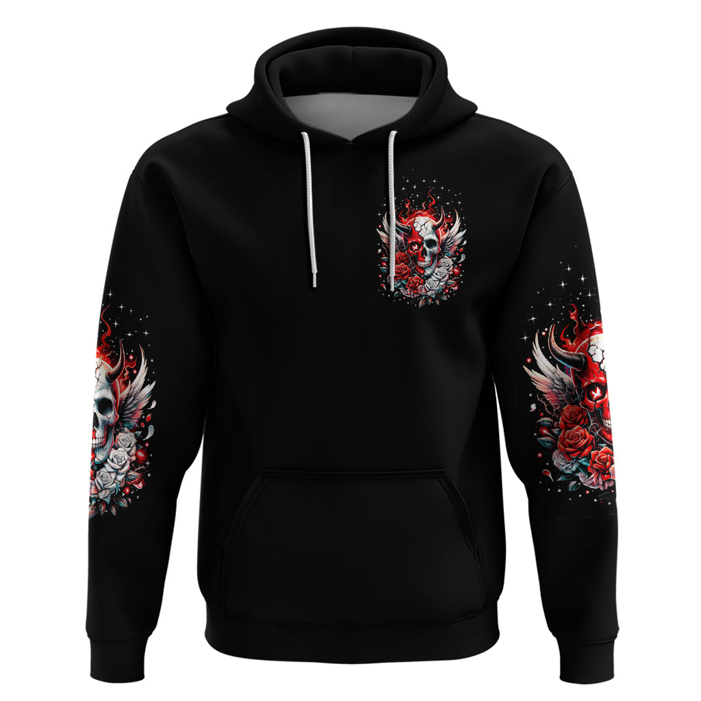 Devil Skull Hoodie In Every Angel A Demon Hides And In Every Demon An Angel Strides - Wonder Print Shop