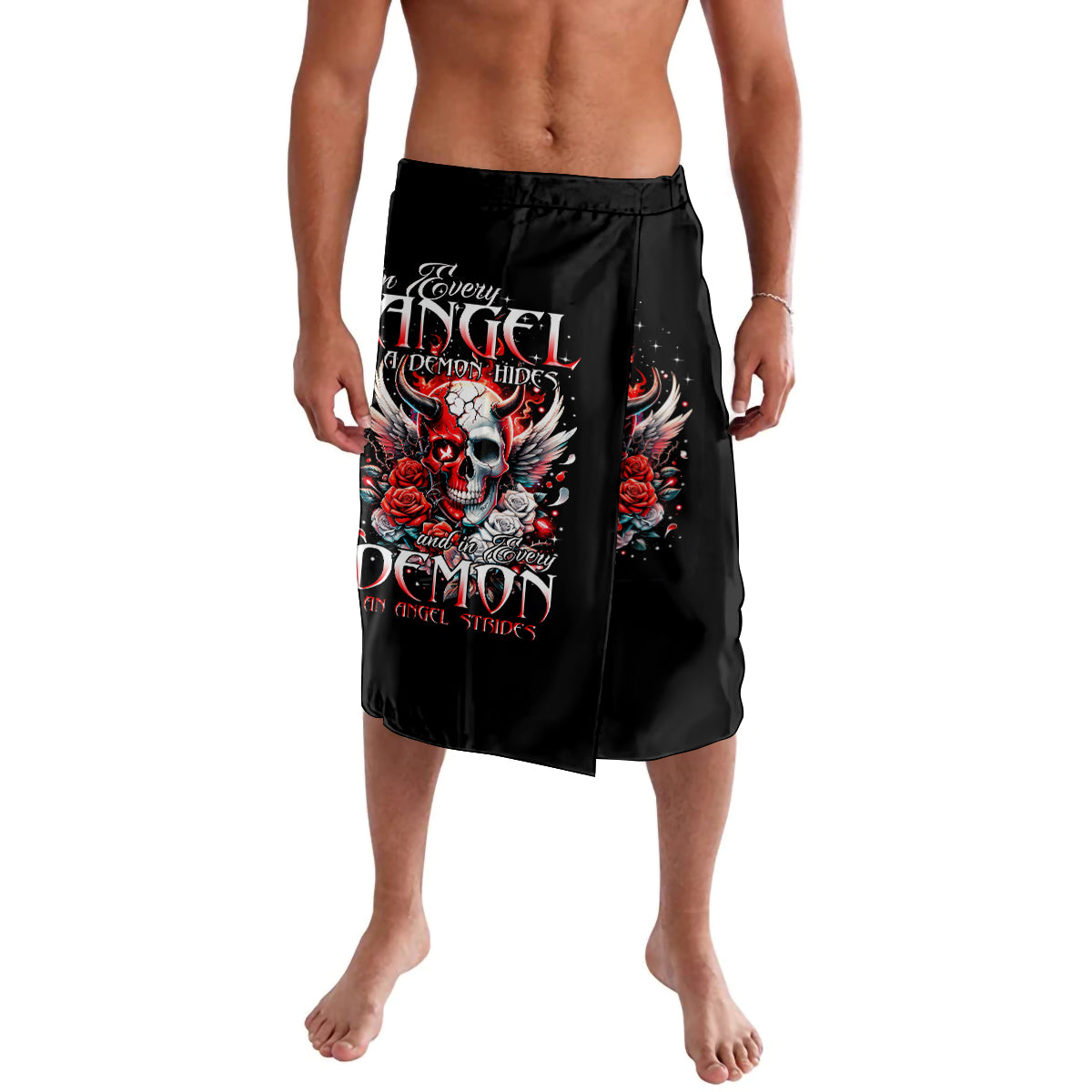 Devil Skull Lavalava In Every Angel A Demon Hides And In Every Demon An Angel Strides - Wonder Print Shop