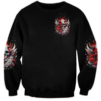 Devil Skull Sweatshirt In Every Angel A Demon Hides And In Every Demon An Angel Strides - Wonder Print Shop
