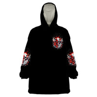 Devil Skull Wearable Blanket Hoodie In Every Angel A Demon Hides And In Every Demon An Angel Strides - Wonder Print Shop