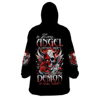 Devil Skull Wearable Blanket Hoodie In Every Angel A Demon Hides And In Every Demon An Angel Strides - Wonder Print Shop