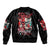 Devil Skull Sleeve Zip Bomber Jacket Little Bit Of Devil In These Angel eyes - Wonder Print Shop