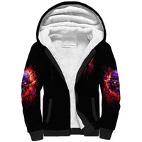 Flame Skull Sherpa Hoodie Judge Me When You Reperfect Otherwise Shut Up - Wonder Print Shop
