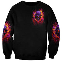 Flame Skull Sweatshirt Judge Me When You Reperfect Otherwise Shut Up - Wonder Print Shop