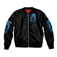 Skull Reaper Bomber Jacket I Can't Go To Hell The Devil Still Has A Restraining Order Against Me - Wonder Print Shop