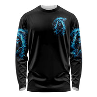 Skull Reaper Long Sleeve Shirt I Can't Go To Hell The Devil Still Has A Restraining Order Against Me - Wonder Print Shop