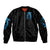 Skull Reaper Sleeve Zip Bomber Jacket I Can't Go To Hell The Devil Still Has A Restraining Order Against Me - Wonder Print Shop