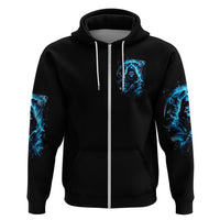 Skull Reaper Zip Hoodie I Can't Go To Hell The Devil Still Has A Restraining Order Against Me - Wonder Print Shop