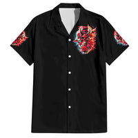 Devil Skull Family Matching Short Sleeve Bodycon Dress and Hawaiian Shirt Stuck Between IDK IDC and IDGAF - Wonder Print Shop